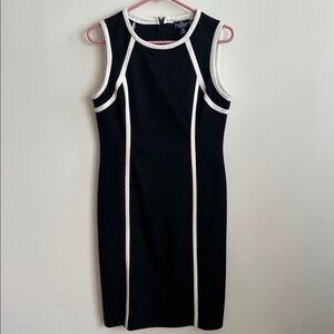 American Living Black Dress with White Trim